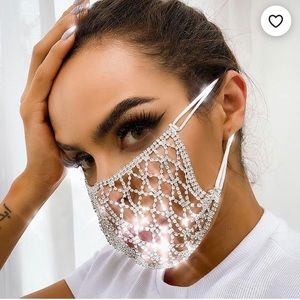 Rhinestones Face Mask